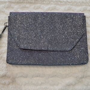 Iridescent Envelope Wristlet Clutch – Color Shifting Blue & Pink